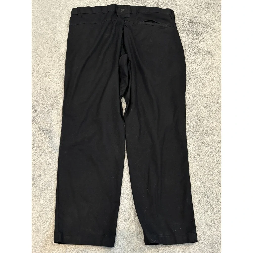 Fabletics Dress Pants Mens 36x30 (36x26) Black Casual Performance Slacks Stretch